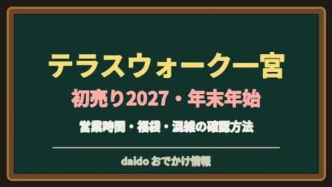 テラスウォーク一宮の初売り2027はいつ？アピタ・専門店の営業時間と福袋